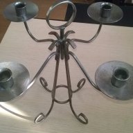 Голям метален свещник-36/36см-внос швеицария, снимка 11 - Антикварни и старинни предмети - 13487854