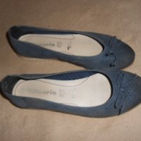 Кожени балеринки в синьо  Tamaris, снимка 7 - Дамски ежедневни обувки - 23039094