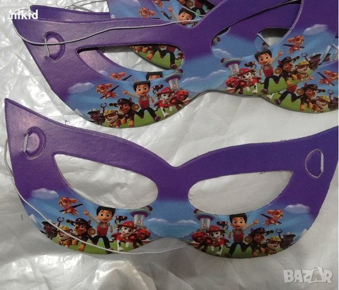 ПЕС ПАТРУЛ Paw patrol 10 бр домино маска за очи лице парти рожден ден, снимка 1