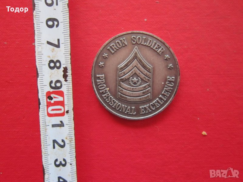 Американски военен знак значка монета Железния Войник, снимка 1