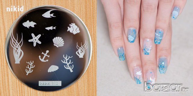   много видове кръгла плочка / щампа шаблон за печат на нокти + подарък, снимка 4 - Продукти за маникюр - 15028807