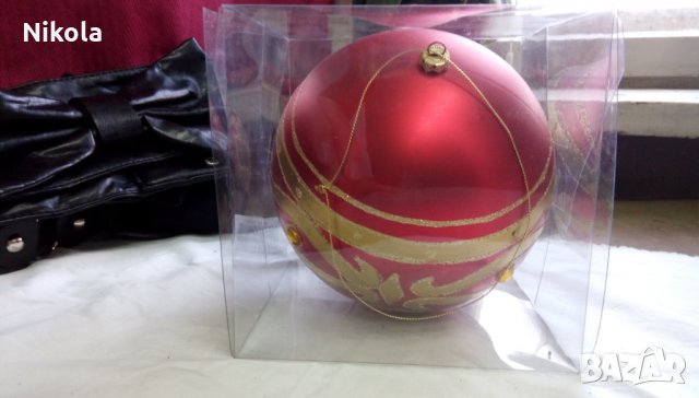 Коледна червена голяма топка Ф-15см , за елха или др., снимка 7 - Декорация за дома - 23409829