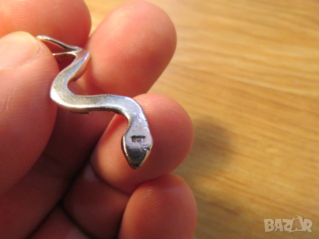 сребърен медальон, сребърно колие с красива змия и сребърно синджирче сребро, снимка 5 - Колиета, медальони, синджири - 25548235