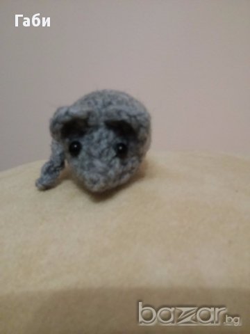 Ръчно плетена мишка, амигуруми, снимка 4 - Плюшени играчки - 16543974