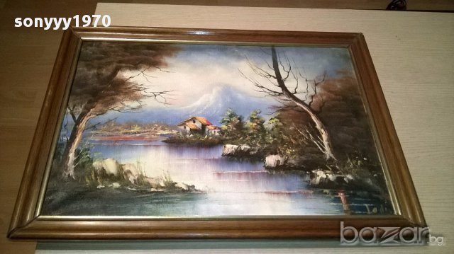 ПОРЪЧАНА-Картина с рамка-маслени бои-61/44см-внос швеицария, снимка 10 - Антикварни и старинни предмети - 15112951