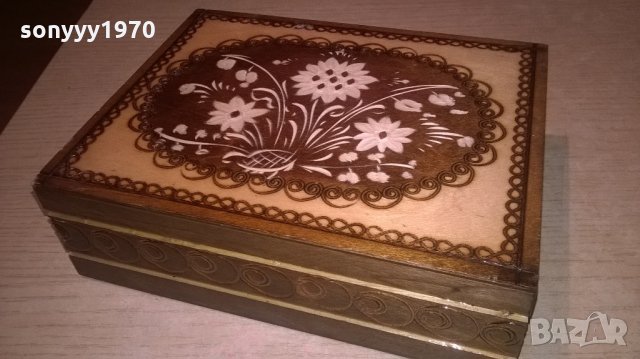 дървена кутия-внос швеицария-19х14х6см, снимка 6 - Колекции - 22057917