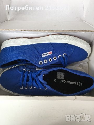 Сини кецове Superga с висока подметка номер 42, снимка 12 - Кецове - 24382311