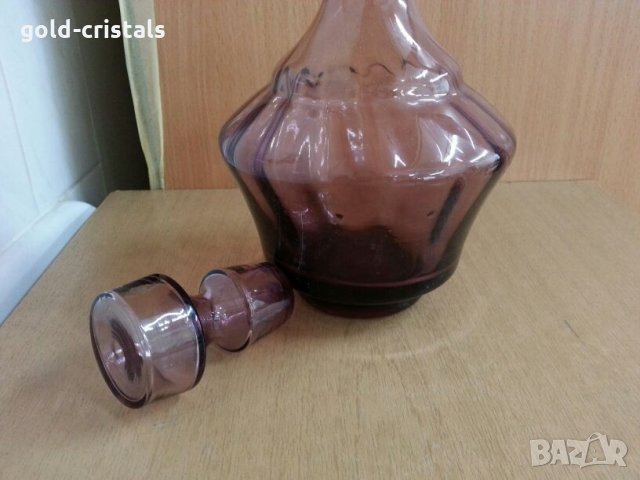 гарафа цветно стъкло, снимка 6 - Антикварни и старинни предмети - 25516954