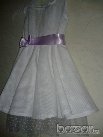 Детска бяла памучна рокля, снимка 1