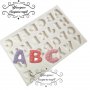 Латиница Букви Азбука на звезди главни печатни букви силиконов молд форма за украса торта с фондан