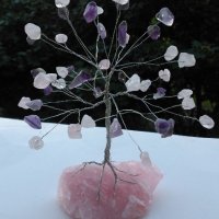 Кристални дръвчета изцяло от естествени камъни.Дървото на живота и любовта., снимка 5 - Декорация за дома - 19828944