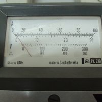 № 002 стар стрелкови измервателен уред РК 210  - амперметър / токови клещи   - волтметър   - с кутия, снимка 4 - Други инструменти - 25042199