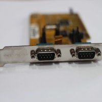 PCI контролер с два COM порта (Powered) + Гаранция, снимка 5 - Кабели и адаптери - 25556775