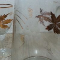Ретро стъклени  чаши и кана , снимка 4 - Антикварни и старинни предмети - 22743899