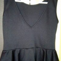 Нова /без етикет/ черна рокля с пеплум и гол гръб PIAZA ITALIA, снимка 5 - Рокли - 20079280