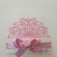 Много красива сватбена покана в закачливо розово, снимка 2 - Декорация - 20767163