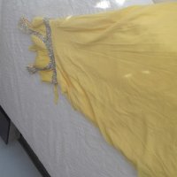 Бална рокля жълта с връзка корсет, снимка 5 - Рокли - 20563499