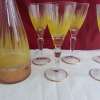 сервиз гарафа и чаши за вино ракия с позлата, снимка 10 - Антикварни и старинни предмети - 19925729