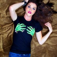 New!  Дамска тениска ZOMBIE ЗОМБИ HANDS с уникален дизайн! Създай модел с ТВОЯ ИДЕЯ!, снимка 2 - Тениски - 15315521