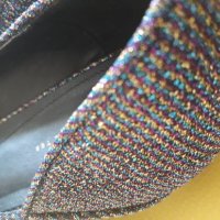 Zara блестящи обувки с нисък ток, снимка 5 - Дамски ежедневни обувки - 25513848