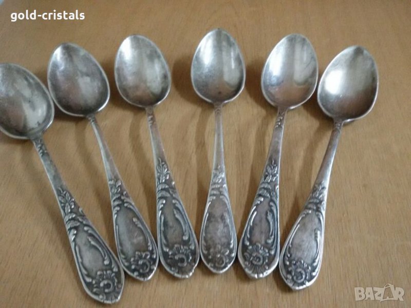 антикварни руски чаени лъжички мнц, снимка 1