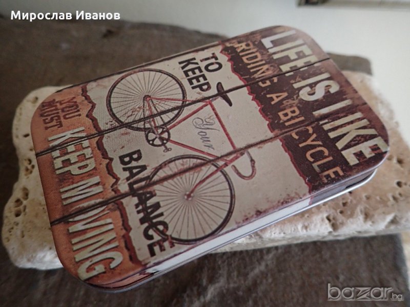 метална кутийка Велосипед, снимка 1