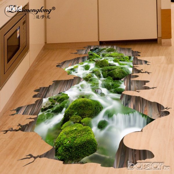 3D ГОРА стикер лепенка за под плочки стена килим, снимка 1