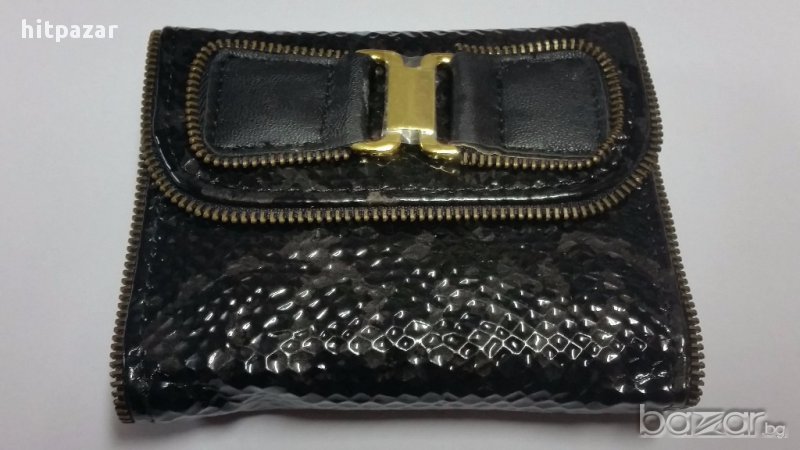 Лачено релефно портмоне декорирано с цип 162567, снимка 1