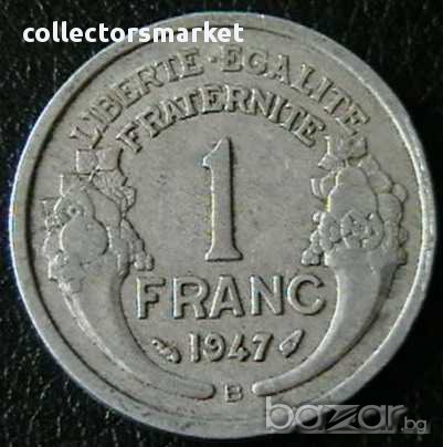 1 франк 1947 В, Франция