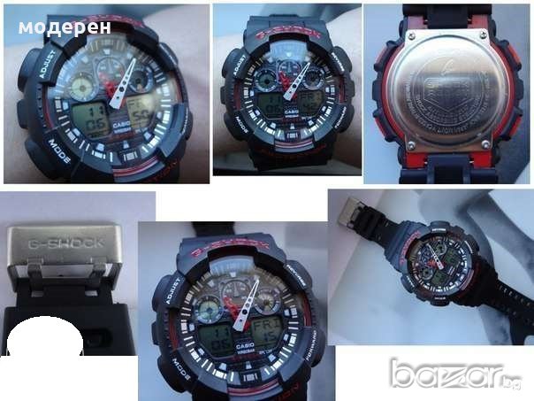 Продавам G SHOCK ga100 черно червен реплика, снимка 7 - Мъжки - 20231109