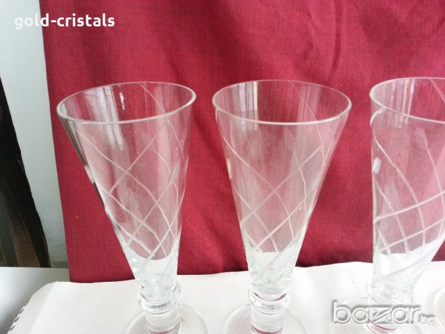 кристални чаши за шампанско гравирани , снимка 8 - Антикварни и старинни предмети - 20026884