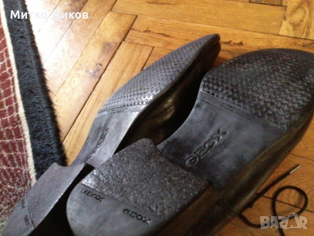 Geox Respira -черни мъжки обувки естествена кожа №43, снимка 10 - Ежедневни обувки - 22628837