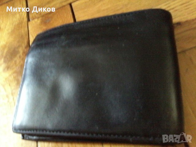 Портфейл Бонд естествена кожа 120х95мм, снимка 3 - Портфейли, портмонета - 21674787