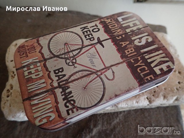 метална кутийка Велосипед, снимка 1