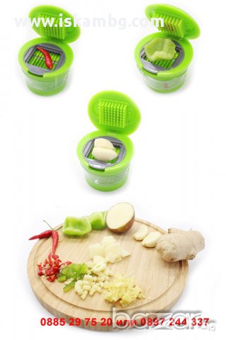 Чопър за чесън, джинджифил, моркови и др. - код Garlic Chopper, снимка 3 - Други - 12283445