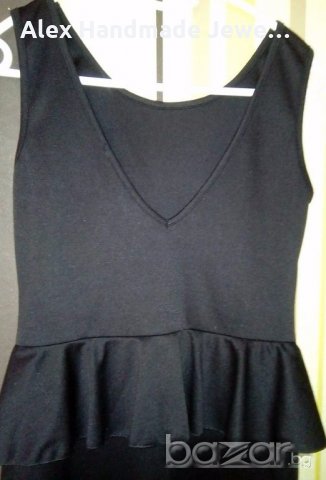 Нова /без етикет/ черна рокля с пеплум и гол гръб PIAZA ITALIA, снимка 5 - Рокли - 20079280