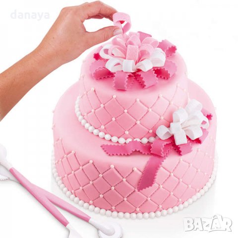 981 Комплект двойни резци за фондан шоколад сладкарски инструменти, снимка 5 - Прибори за хранене, готвене и сервиране - 25704043