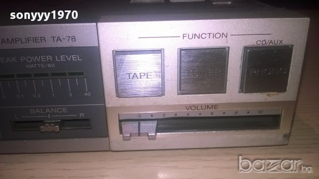 sony ta-78-stereo amplifier-made in japan-внос швеицария, снимка 10 - Ресийвъри, усилватели, смесителни пултове - 12442653