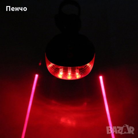 2 Лазерен +5 LED заден стоп за колело велосипед Предупреждение с Мигаща светлина на лампата за Безоп, снимка 8 - Аксесоари за велосипеди - 21954290