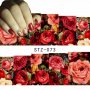 STZ-073 червени рози татос ваденки водни стикери за нокти маникюр