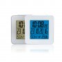 LCD часовник с аларма и термометър RS3028C5-WH, снимка 1 - Друга електроника - 24650033