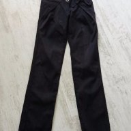 Дамски панталон черен дълъг с панделка на колана, снимка 1 - Панталони - 18454771