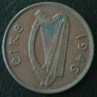 1 пени 1946, Ирландия, снимка 2 - Нумизматика и бонистика - 16252371