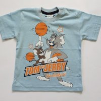 Тениска Том и Джери, снимка 1 - Бебешки блузки - 17818279