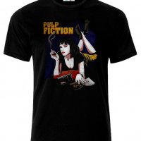 Мъжка тениска Pulp Fiction Mrs Wallace Uma Thurman, снимка 1 - Тениски - 21627115