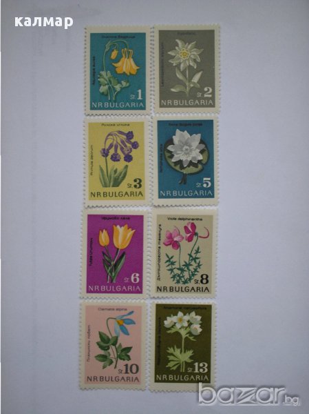 български пощенски марки - защита на природата цветя 1963, снимка 1