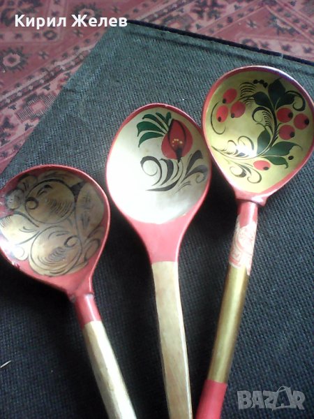 Дървени стари руски лажици 4949 , снимка 1