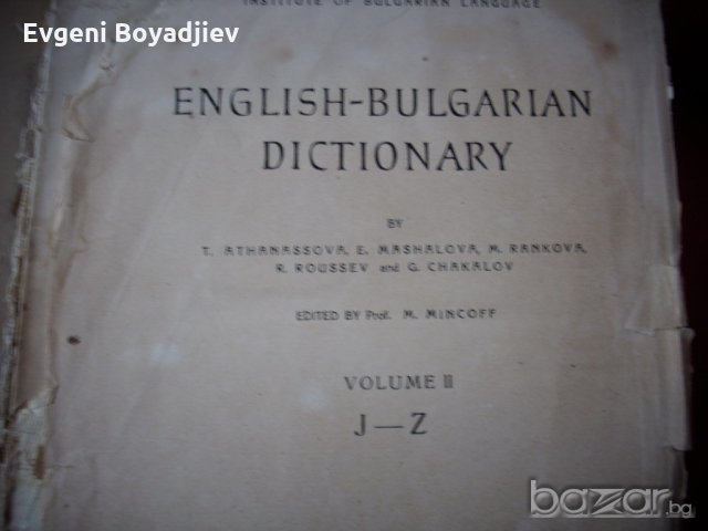 Много стари речници, 2 тома- на и от английски