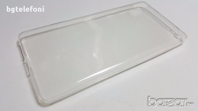 Sony Xperia E5 ултра тънък прозрачен силикон+закален стъклен протектор, снимка 3 - Фолия, протектори - 16196853