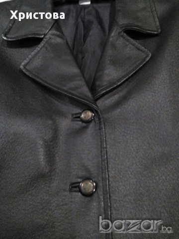 Черно сако от естествена кожа, М.